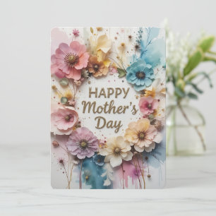 Wildflowers 3D Mother's Day Holiday Card