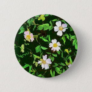 WILDFLOWERS 6 CM ROUND BADGE