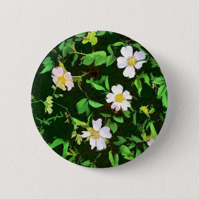 WILDFLOWERS 6 CM ROUND BADGE (Front)