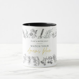 Wildflowers Accent Coffee Mug with Inspiring Quote