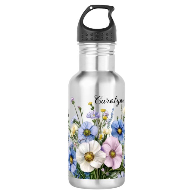 Wildflowers & Add your name  532 Ml Water Bottle (Front)