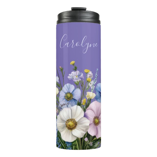 Wildflowers & Add your name  Thermal Tumbler (Front)