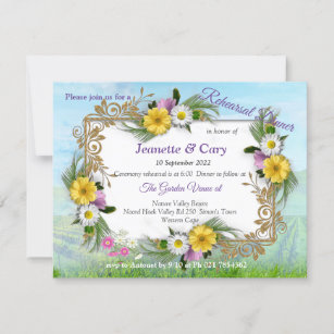 Wildflowers against a Blue Sky Invitation