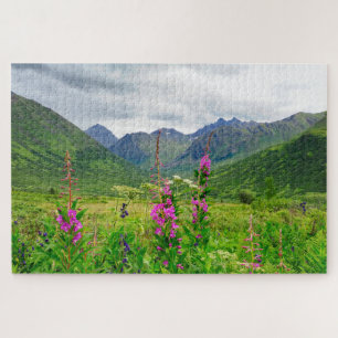 Wildflowers Alaskan Valley Jigsaw Puzzle
