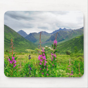 Wildflowers Alaskan Valley Mouse Pad