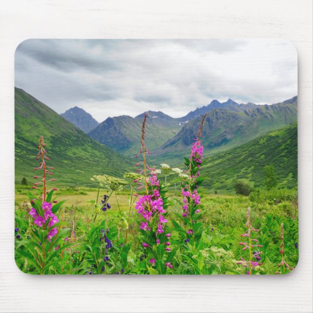 Wildflowers Alaskan Valley Mouse Pad (Front)