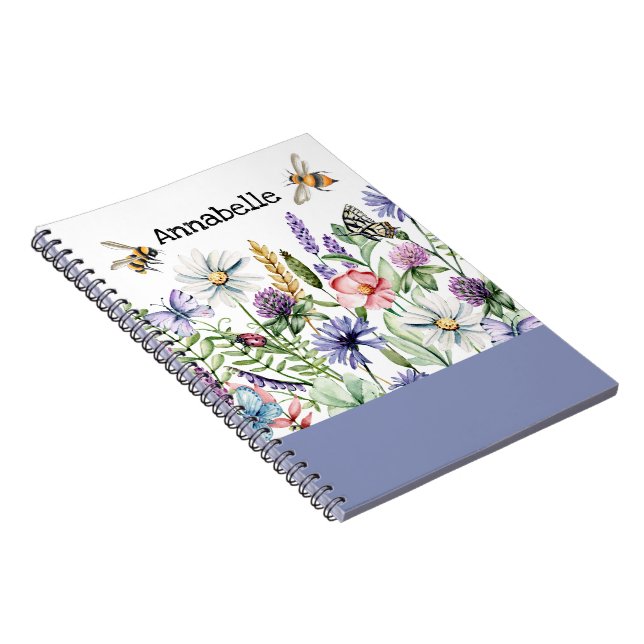 Wildflowers and Bees Notebook (Right Side)