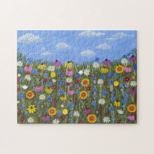 Wildflowers and Blue Skies Jigsaw Puzzle