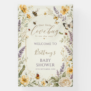 Wildflowers and Bugs Baby Shower Welcome Banner