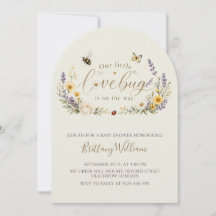 Wildflowers and Bugs Minimalist Baby Shower