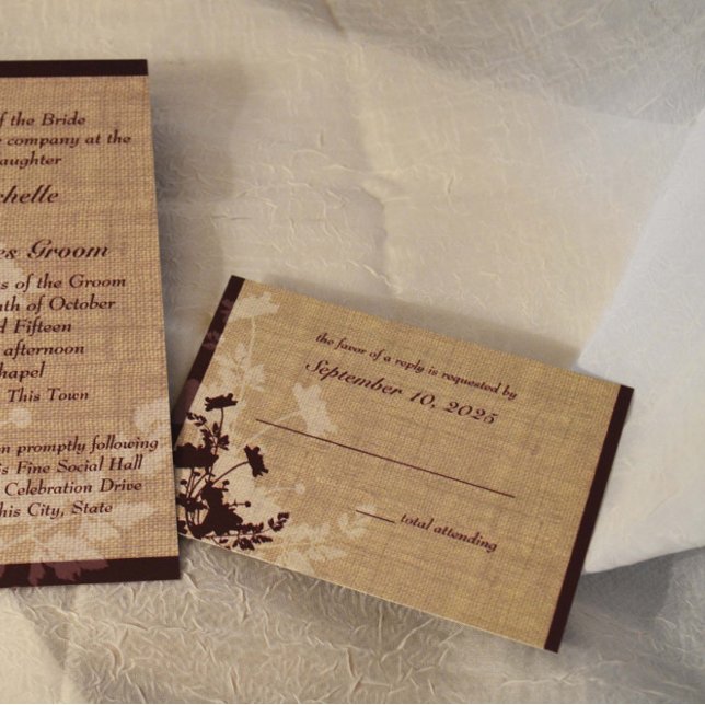 Wildflowers and Burlap Wedding Response (Creator Uploaded)