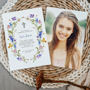 Wildflowers and Butterflies Photo Confirmation Invitation