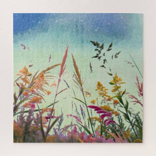 Wildflowers And Stars Jigsaw Puzzle (Vertical)