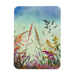 Wildflowers And Stars Magnet