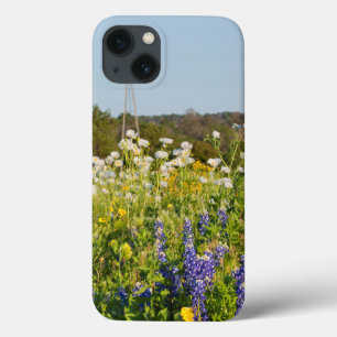 Wildflowers And Windmill In Texas Hill Country iPhone 13 Case