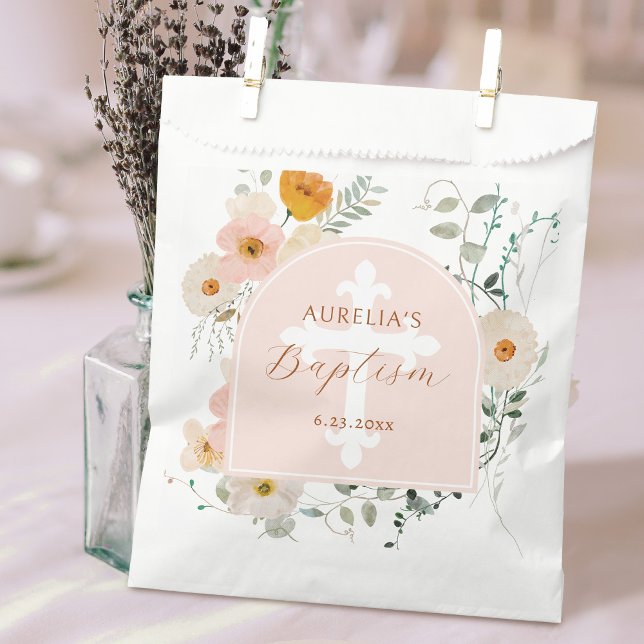 Wildflowers Arch Baptism Favour Bag (Creator Uploaded)
