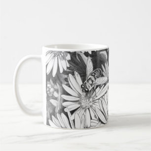 Wildflowers Art Coffee Cup Honey Bee & Flowers Cup