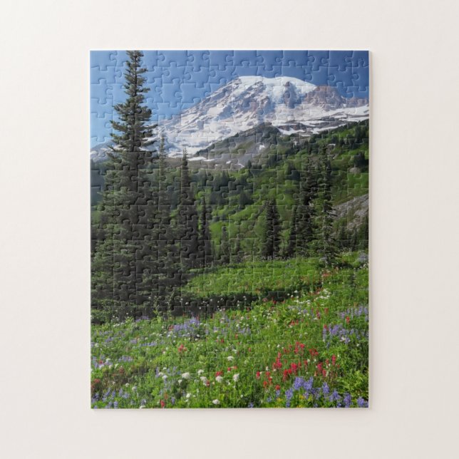 Wildflowers at Mount Rainier Jigsaw Puzzle (Vertical)