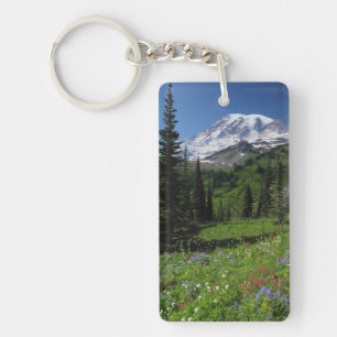 Wildflowers at Mount Rainier Key Ring