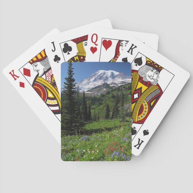 Wildflowers at Mount Rainier Playing Cards (Back)