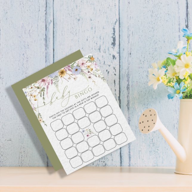 Wildflowers Baby Bingo Game Card (Creator Uploaded)