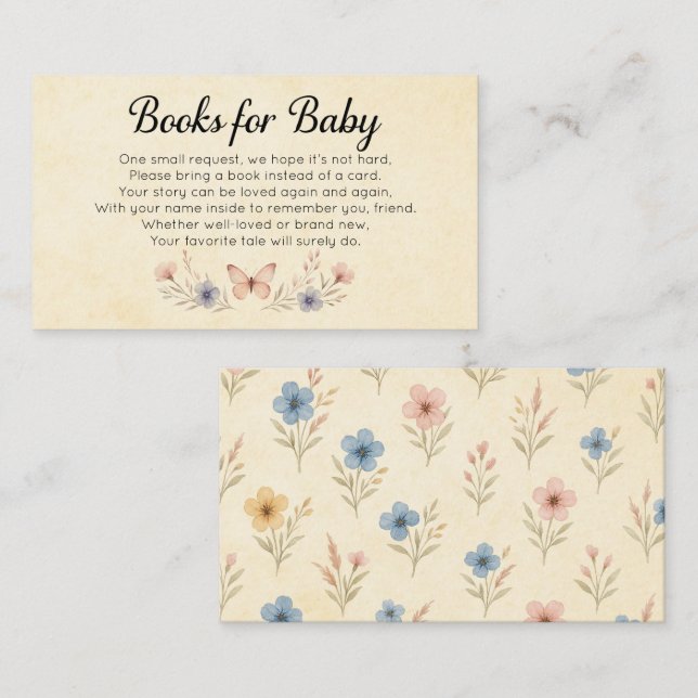 Wildflowers Baby in Bloom Baby  Enclosure Card (Front/Back)