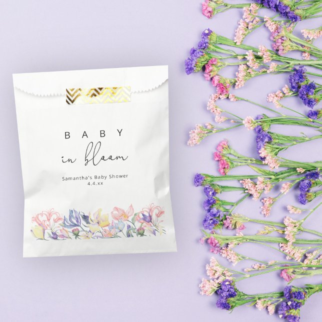 Wildflowers - Baby in bloom baby shower Favour Bag (Creator Uploaded)