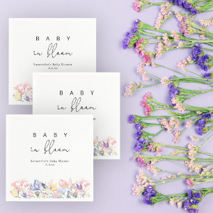 Wildflowers - Baby in bloom baby shower Napkin