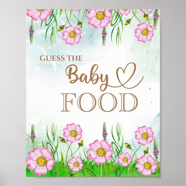 Wildflowers Baby in Bloom“Guess the Baby Food“  Poster (Front)