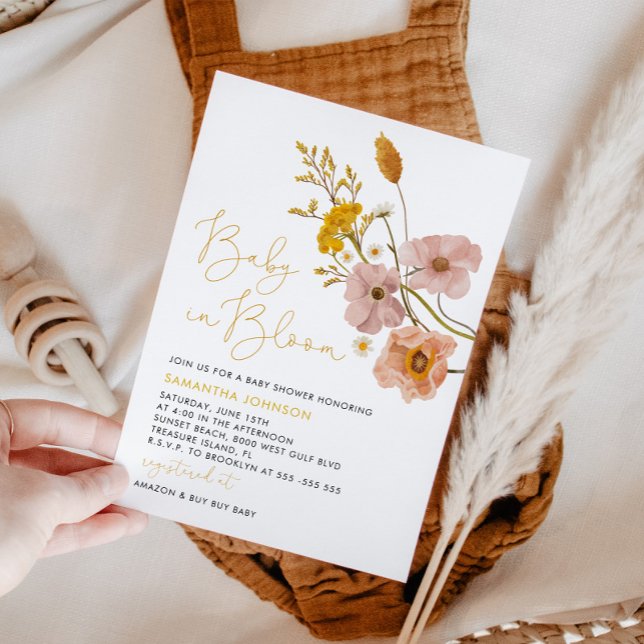 Wildflowers Baby Shower, Baby in Bloom  Invitation (Creator Uploaded)