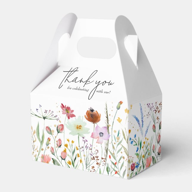 Wildflowers Baby Shower Favour Box (Front Side)