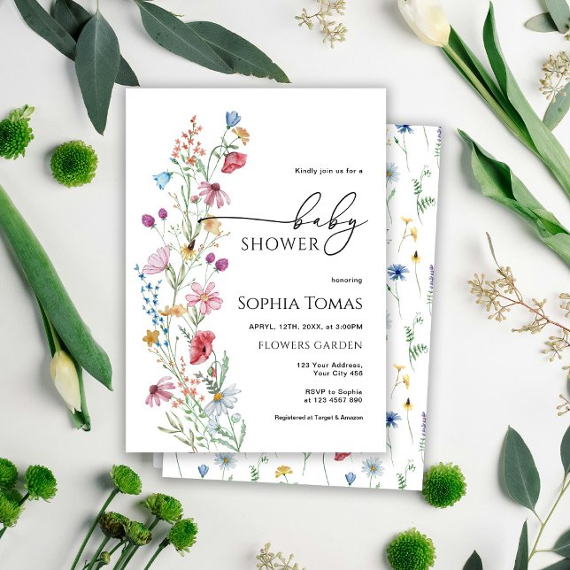 Wildflowers Baby Shower Invitation (Creator Uploaded)