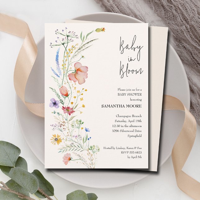 Wildflowers Baby Shower Invitation (Creator Uploaded)
