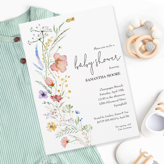 Wildflowers Baby Shower Invitation (Creator Uploaded)