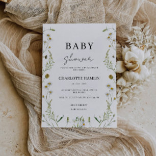 Wildflowers Baby Shower Invitation