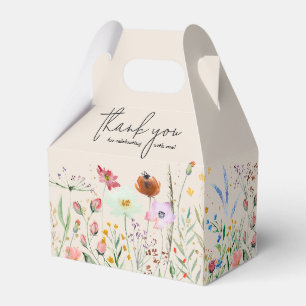 Wildflowers Baby Shower Ivory Favour Box