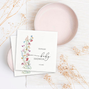 Wildflowers Baby Shower Napkin