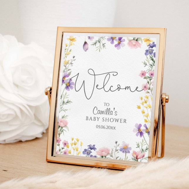 Wildflowers Baby Shower Welcome Poster (Creator Uploaded)