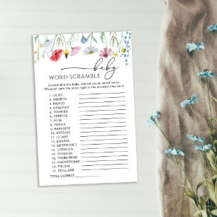 Wildflowers Baby Word Scramble Game