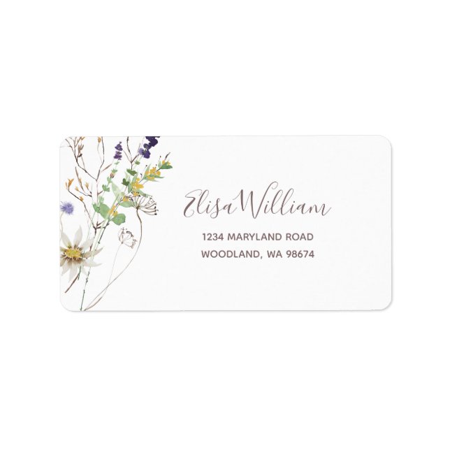 Wildflowers Ballet Return Address Labels (Front)