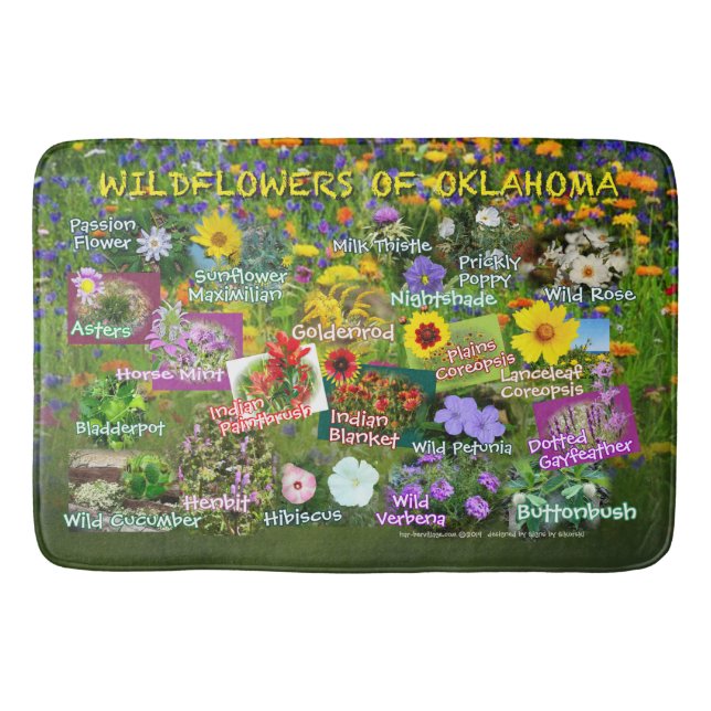 wildflowers bath mat 26 (Front)