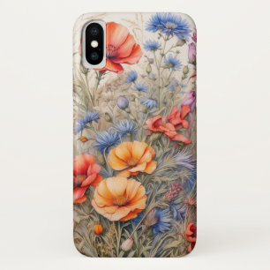 Wildflowers Beautiful Floral Design for Nature Lov iPhone X Case