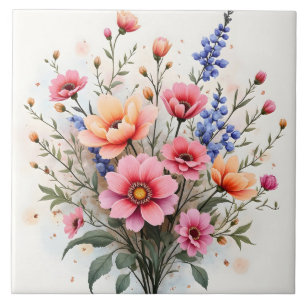 Wildflowers Beautiful Modern Luxury Collection Ceramic Tile