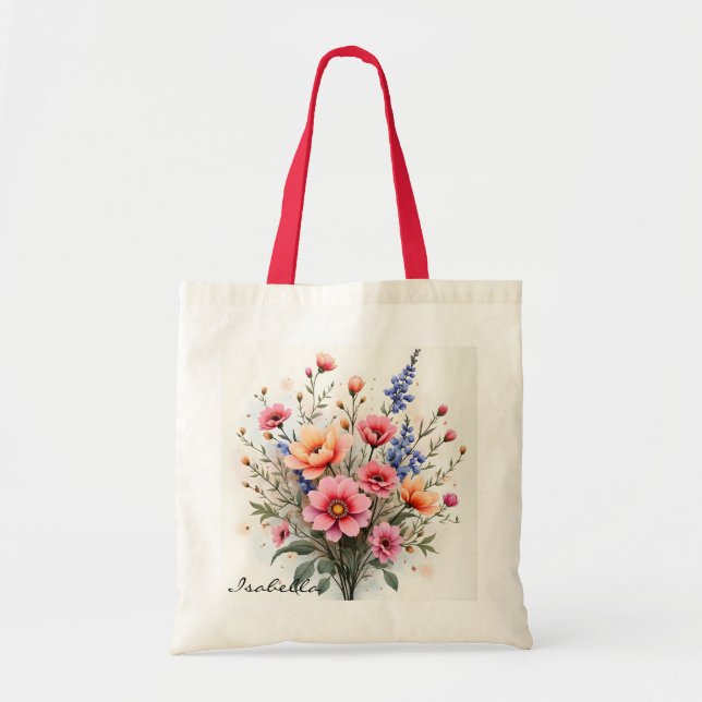 Wildflowers Beautiful Modern Luxury Collection Tote Bag (Front)