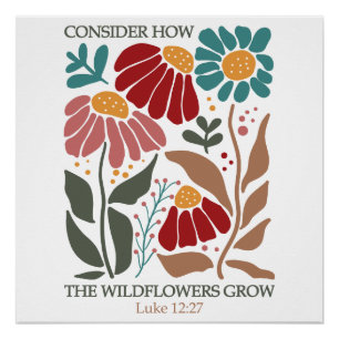 Wildflowers Bible Verse Poster