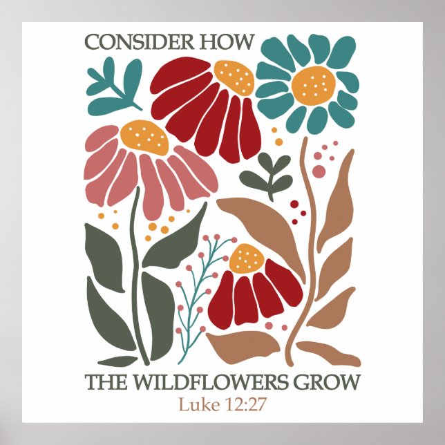 Wildflowers Bible Verse  Poster (Front)