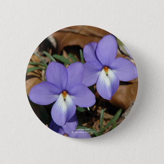 WildFlowers Birds-Foot Violet III Gifts & Apparel 6 Cm Round Badge (Front)
