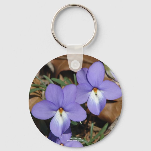 WildFlowers Birds-Foot Violet III Gifts & Apparel Key Ring (Front)