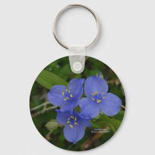 Wildflowers Blue Spiderwort Hot Springs AR Gifts Key Ring