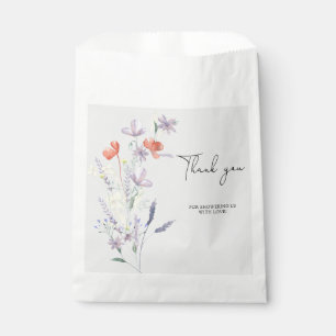 Wildflowers bohemian style thank you favour bag